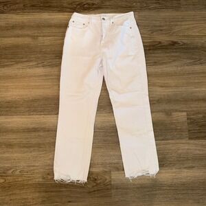 Pistola Charlie Break The Ice High Rise Straight Leg Jeans Womens 27 White